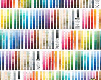 Kona Cotton Color Card - 365 Color Fabric Swatches | Kona Color Card | K001C719