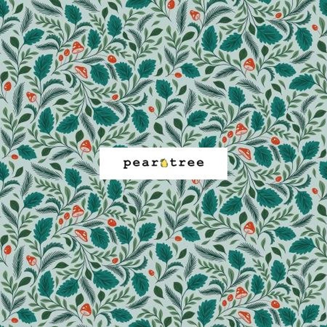 Emerald Fabric by Cotton Steel Fabrics Cotton Steel Mushroom Forest