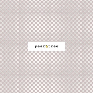 May include: A seamless pattern featuring a repeating white floral design on a light gray background. The pattern is subtle and elegant, and it would be perfect for a variety of home decor projects. The text "peartree" is centered at the bottom of the image.