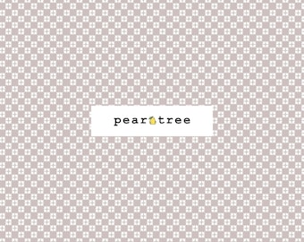 May include: A seamless pattern featuring a repeating white floral design on a light gray background. The pattern is subtle and elegant, and it would be perfect for a variety of home decor projects. The text "peartree" is centered at the bottom of the image.