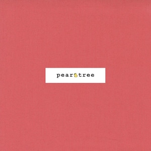 May include: Solid coral pink fabric swatch with the text "pearttree" in white.