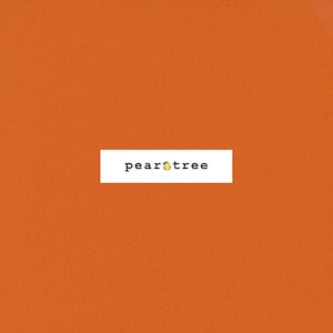 May include: Solid orange fabric swatch with the text "pearttree" in white.