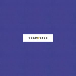 May include: A solid purple background with the text "peartree" in white lettering.