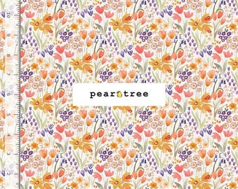 Full Bloom by Dear Stella Fabrics | Dear Stella Floral Forest Collection | Dear Stella Fabric | STELLA-DFN3438-EGRET