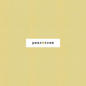 May include: A yellow background with the text "peartree" in black text on a white rectangle.