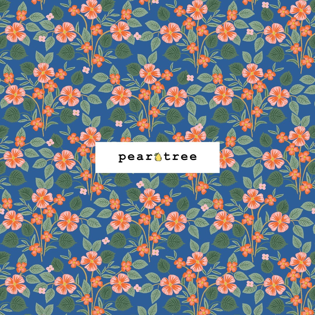 Briar Navy by Rifle Paper Co Fabrics Rifle Paper Co Bramble Collection