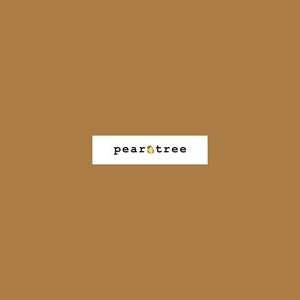 May include: A white rectangle with the text "peartree" in black font. A small yellow pear icon is centered between the words "pear" and "tree".