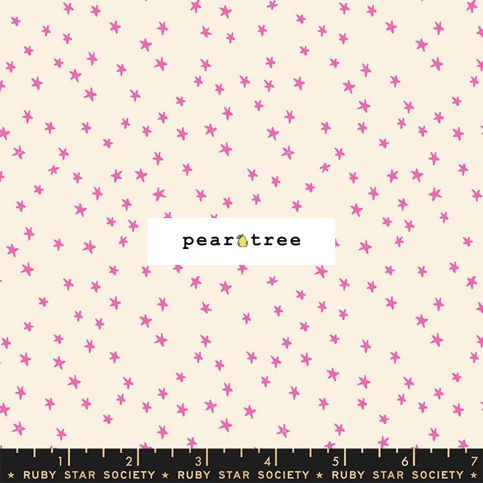 Mini Starry Neon Pink by Ruby Star Society Fabrics | Ruby Star Starry Collection | Ruby Star Fabric | RS4110-22