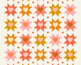 Stars and Hearts - Starburst Quilt Kit Bundle - Pattern Included | Pear Tree Market | Pear Tree Market | PTM-203329