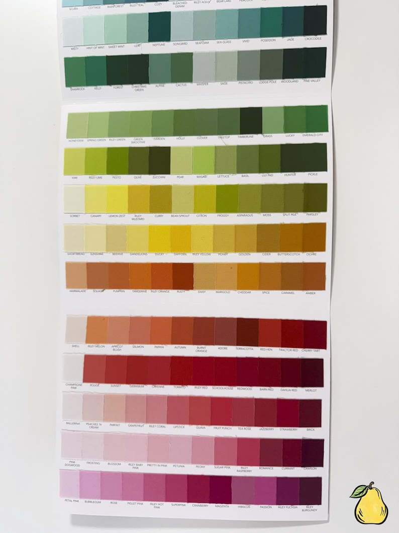 Riley Blake Solids Color Card - 300 Color Swatch Card - NEW 8 1/2 X 11 ...