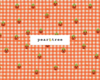Pumpkin Gingham - Orange Fabric by Rifle Paper Co Fabrics | Rifle Paper Co Halloween Collection | Rifle Paper Fabric | RP1314-OR2