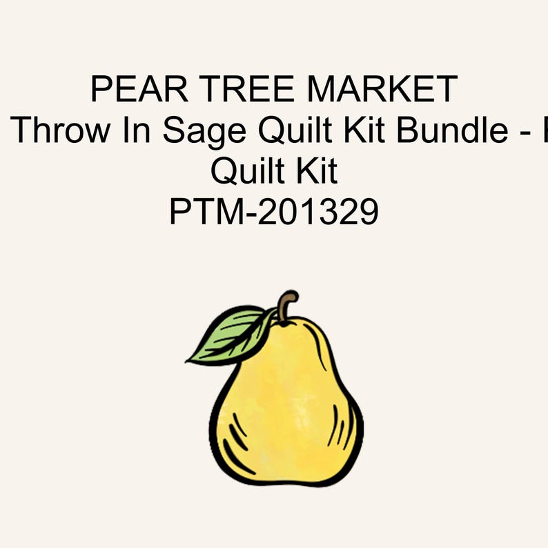 Harvest Season Throw In Sage Quilt Kit Bundle - Pattern Included | Pear Tree Market | PTM-201329 image 2