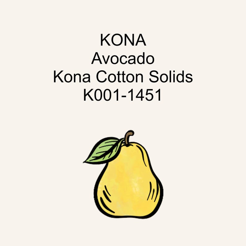 Kona Avocado | Kona Cotton Solids | Avocado Kona Fabric | Kona Solid | K001-1451 image 2