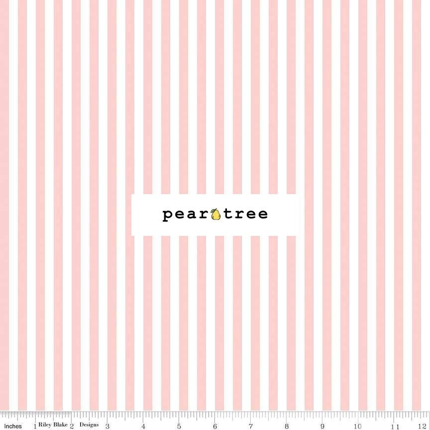 1/4  Stripe Baby Pink by Riley Blake Designs | Riley Blake Stripes Collection | Riley Blake Designs Fabric | C555-BABYPINK