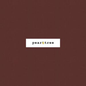 May include: A solid maroon fabric swatch with the text "peartree" printed in white.