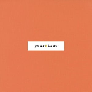 May include: A solid orange fabric swatch with the text "pearttree" in black.