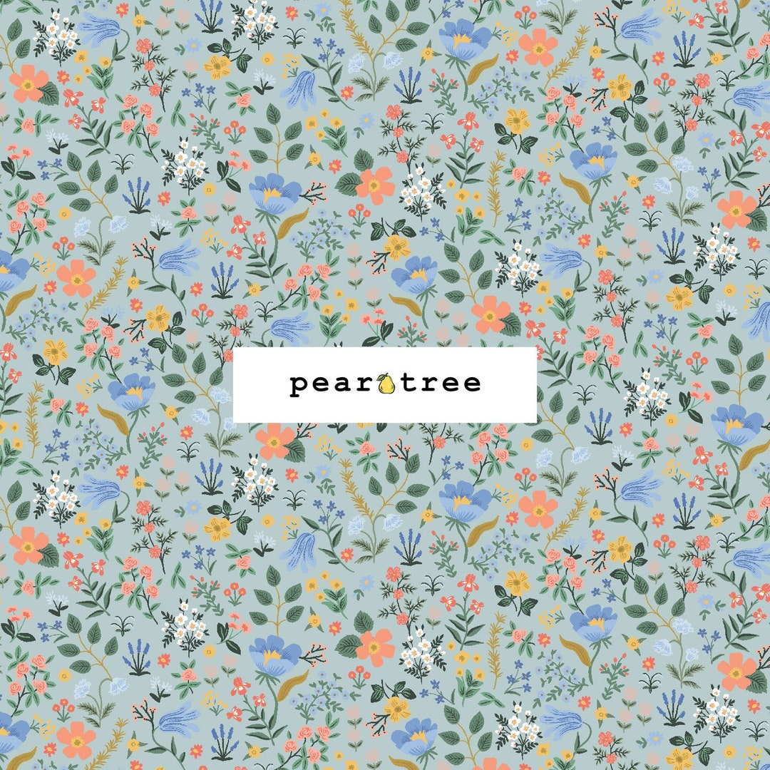 Bramble Fields Light Blue Fabric by Cotton Steel Fabrics Cotton Steel