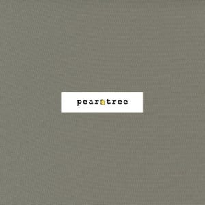 May include: A solid, plain, dark gray fabric swatch with the word "peartree" printed in white.