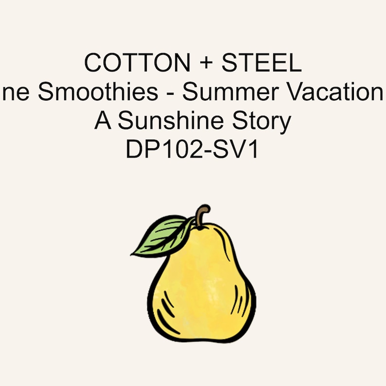 Sunshine Smoothies - Summer Vacation Fabric by Cotton + Steel Fabrics | Cotton + Steel A Sunshine Story Collection | Cotton and Steel Fabric image 2