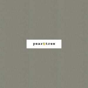 May include: A solid gray background with the text "peartree" in white.
