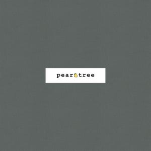 May include: A solid gray background with the text "peartree" in white.