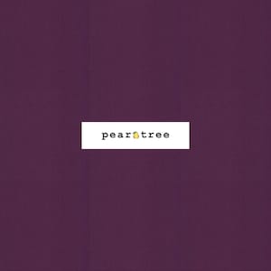 May include: Solid purple fabric swatch with the text "peartree" in white.
