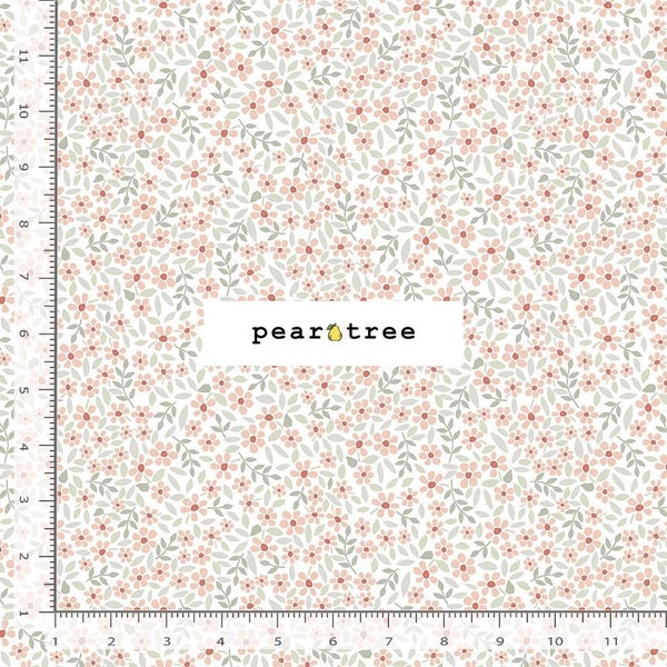 Periwinkles by Dear Stella Fabrics | Dear Stella Return of the Jete Collection | Dear Stella Fabric | STELLA-D2760-WHITE