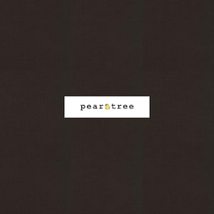 May include: A black and white logo with the text "peartree" and a small pear icon.