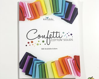 Riley Blake Solids Color Card - 300 Color Swatch Card - NEW 8 1/2 x 11 size | Riley Blake Designs Color Card | SW120-2SM