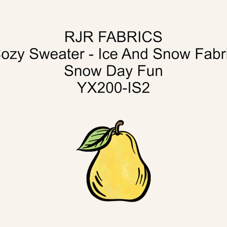 Cozy Sweater - Ice and Snow Fabric by RJR Fabrics | RJR Snow Day Fun Collection | RJR Fabric | YX200-IS2 image 2