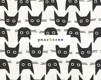 Cat Heads - White by Dear Stella Fabrics | Dear Stella Cat Heads Collection | Dear Stella Fabric | STELLA-DLW2664-WHITE