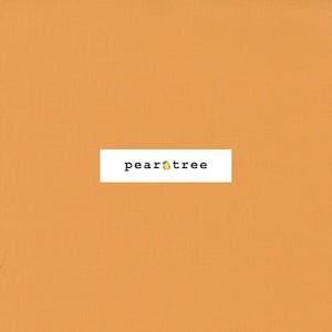 May include: Solid orange fabric swatch with the text "pearttree" in black.
