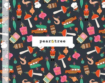 Christmas Ornaments by Dear Stella Fabrics | Dear Stella Holly Jolly Collection | Dear Stella Fabric | STELLA-DFG3189-SLATE