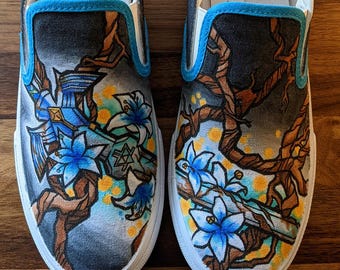 Master Sword Custom Schuhe | Legend of Zelda Fan Art Slip On Schuhe