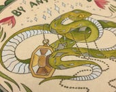 Slytherin hex sign giclée