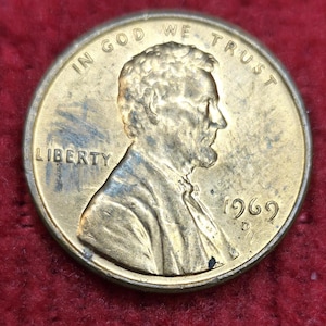 Moeda de um centavo do Memorial Lincoln de 1969