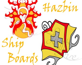Hazbin Ship Pin boards