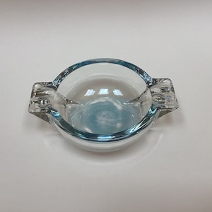 Ice Blue Iridescent Ashtray by Federal Glass