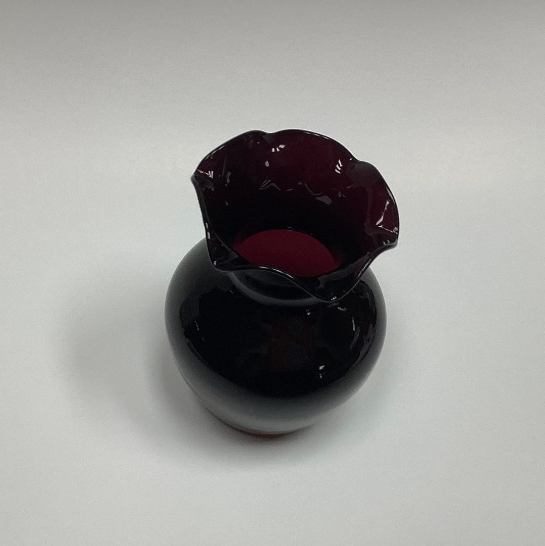 Black Amethyst Vase/vintage Etsy