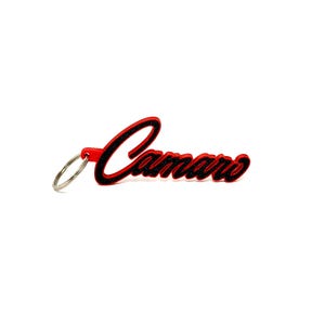 Chevrolet Early Camaro Badge Muscle Car Keychain You Choose Border Color