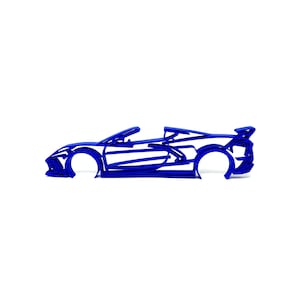 Chevrolet Corvette C8 HTC Convertible Silhouette, Corvette Garage Wall Decor, Automotive Sign, Gift For Him, Decor Of Car, Personalized Gift