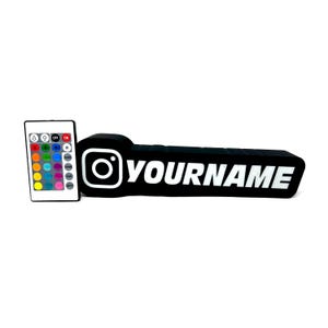 Custom Instagram Name Light Up Sign, Business Social Media Sign, Custom Logo Sign, Social Media Sign, Username, Social Media, Shop Decor