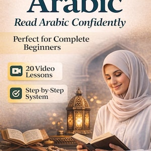 Curso de leitura em árabe para iniciantes | 20 videoaulas, leitura do Alcorão (Download digital)