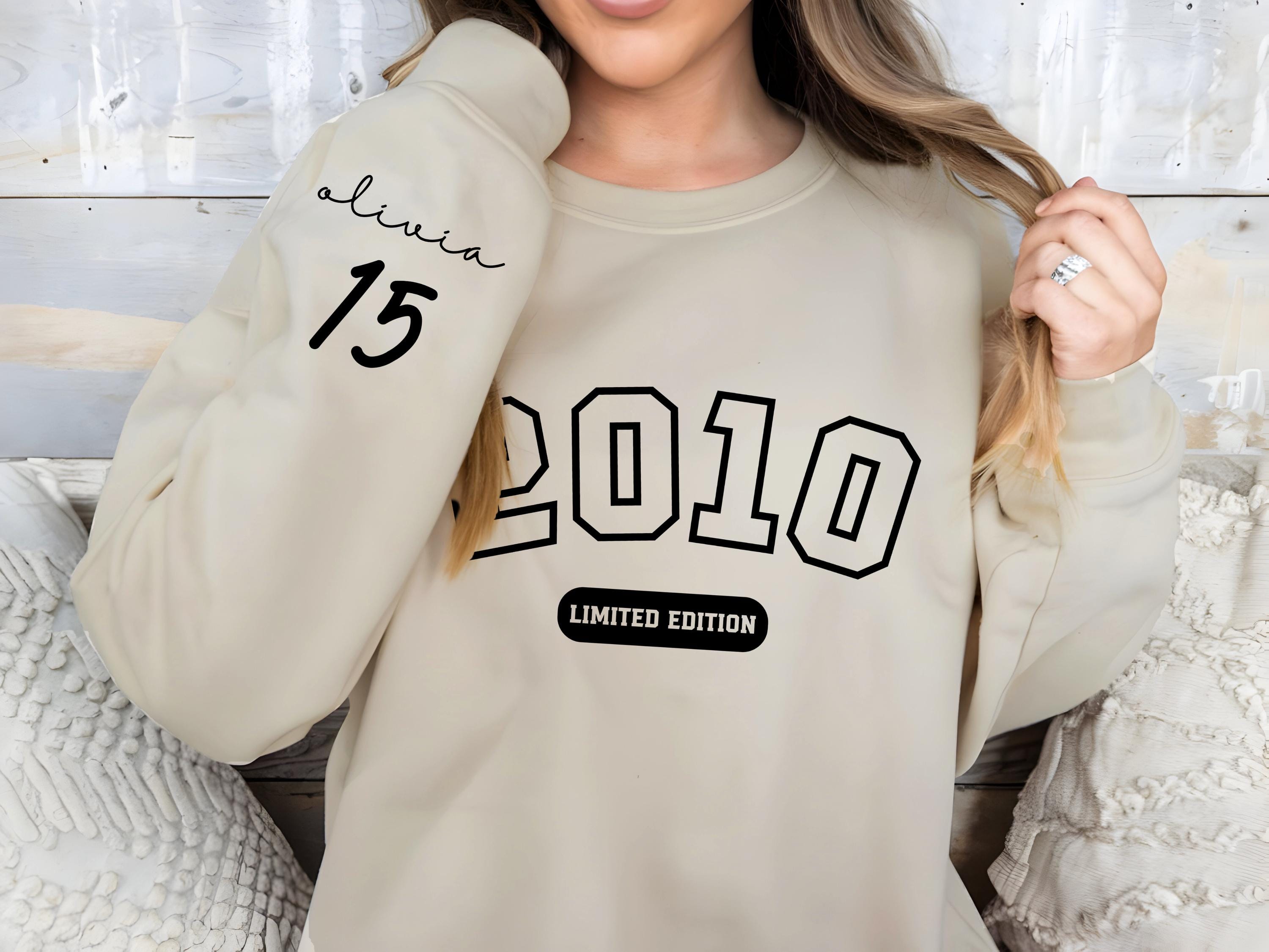 Custom 15th Birthday Gift Girl, 15th Birthday Sweatshirt, Sweet 15 Gifts, Quinceanera Gift T-Shirts, Custom Age & Year Birthday Gift Shirt