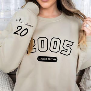 Custom 20th Birthday Gift Girl, 20th Birthday Sweatshirt, Sweet 20 Gifts, Twentieth Birthday T-Shirt, Custom Age & Year Birthday Gift Shirt