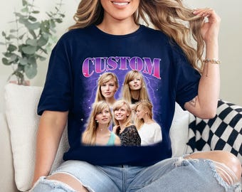 Custom Girlfriend Bootleg Shirt, Girlfriend Photo Shirt, Your Own Photo Sweatshirt, Valentine's Day Shirt Gift, Personalized Birthday Gift