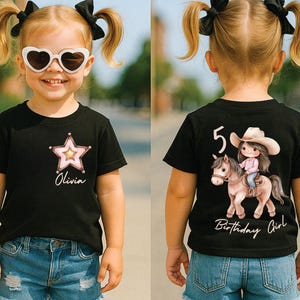 Personalized Western Cowgirl Birthday Shirt, Kids Birthday Shirt, Cowgirl Theme Birthday, Cowboy Party Shirt for Kids, Toddler Girl Birthday