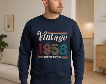 70th Birthday Gift for Men: Cotton Vintage 1956 Shirt