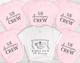 50th Anniversary Shirt: Golden Love Celebration, Custom Cotton Tee