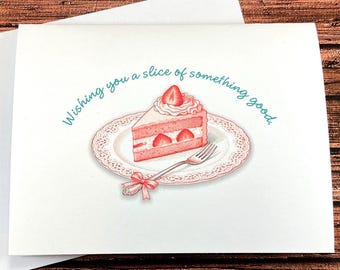 Happy Birthday Card, Slice of Something Good, congratulations, celebration, retirement